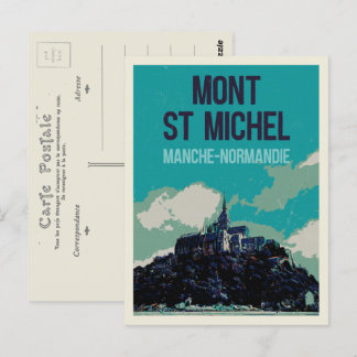 Mont Saint Michel illustration France Postcard