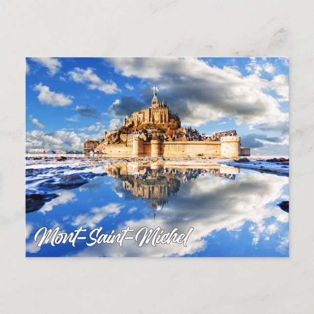 Mont-Saint-Michel, Normandy, France Postcard (Front)