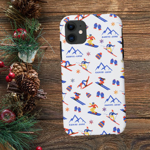 Mont Sainte Anne Quebec Ski Snowboard Pattern Case-Mate iPhone Case