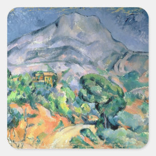 Mont Sainte-Victoire, 1900 Square Sticker