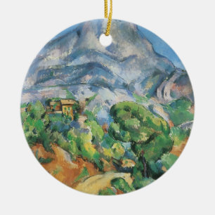 Mont Sainte Victoire Above Tholonet, Paul Cezanne Ceramic Tree Decoration
