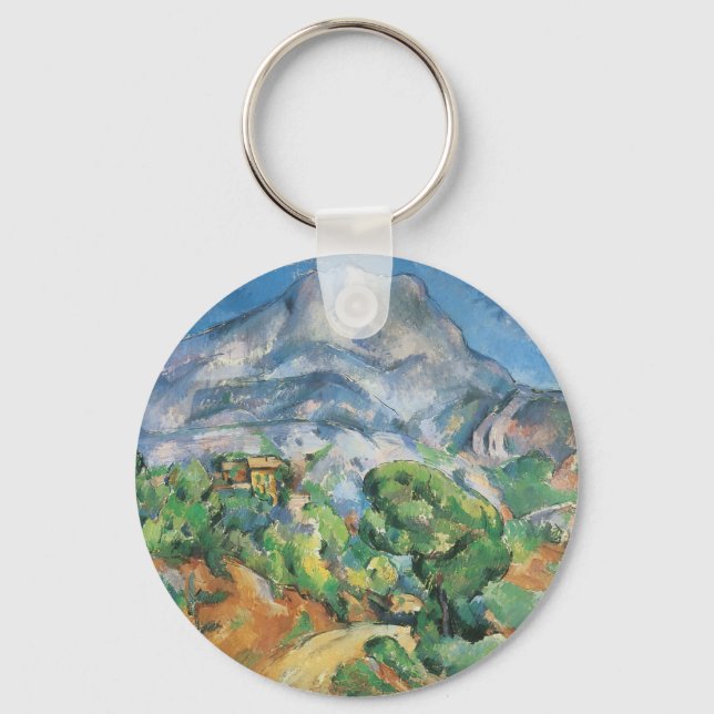 Mont Sainte Victoire Above Tholonet, Paul Cezanne Key Ring (Front)