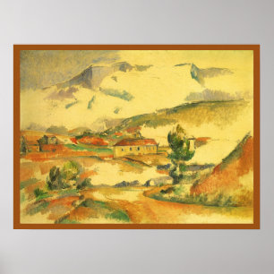 Mont Sainte Victoire by Paul Cezanne, Vintage Art Poster