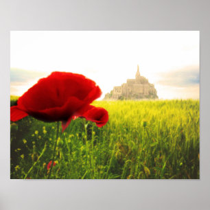 Mont St Michel France Fairy Tale Castle Poster