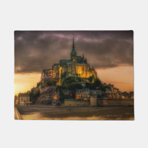 Mont St Michel Island Church Normandy Doormat
