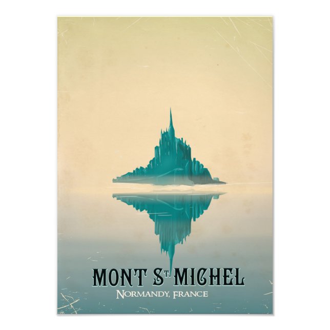 mont st michel vintage Travel poster (Front)