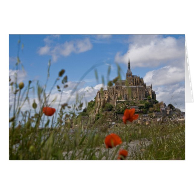 Mont St Michele through the poppies (Front Horizontal)