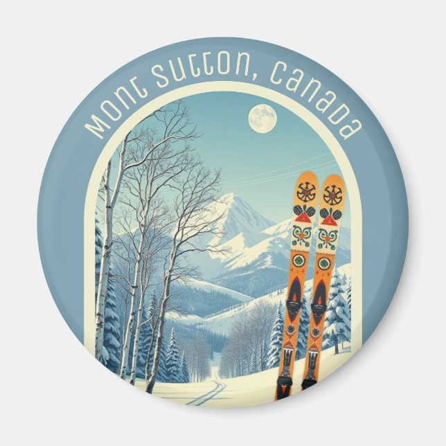 Mont Sutton Quebec Canada ski souvenir  Magnet (Front)