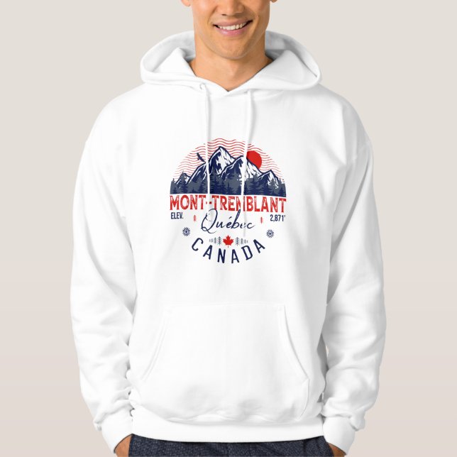 Mont-Tremblant Canada Québec skiing Mountain  Hoodie (Front)