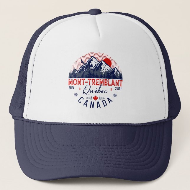 Mont-Tremblant Canada Québec skiing Mountain  Trucker Hat (Front)
