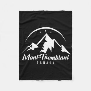 Mont-tremblant Canada Ski Resort Skiing Snowboardi Fleece Blanket