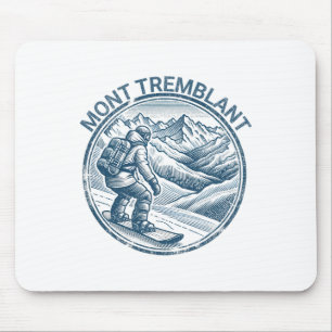 Mont Tremblant Canada Snowboarding Snowboarder Mouse Pad
