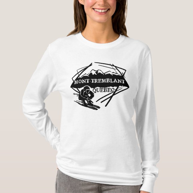 Mont Tremblant Quebec Canada ski hoodie T-Shirt (Front)