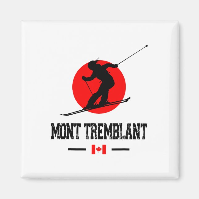 Mont Tremblant Québec Canada Ski Resort Skiing Sou Magnet (Front)