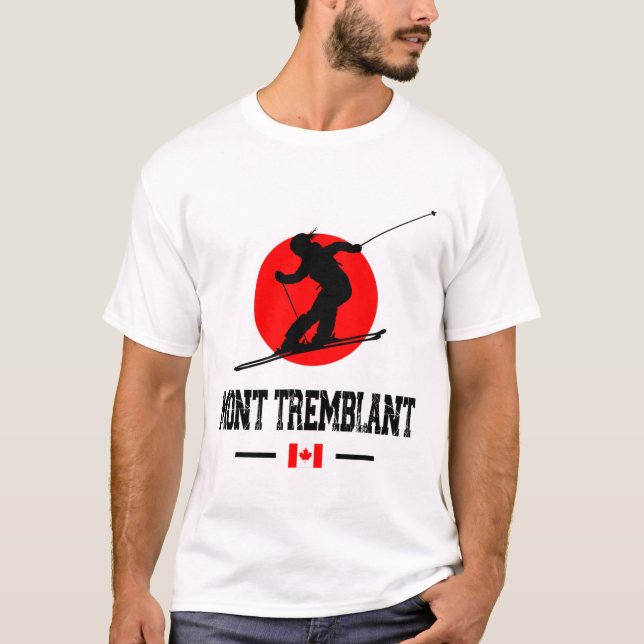 Mont Tremblant Québec Canada Ski Resort Skiing Sou T-Shirt (Front)