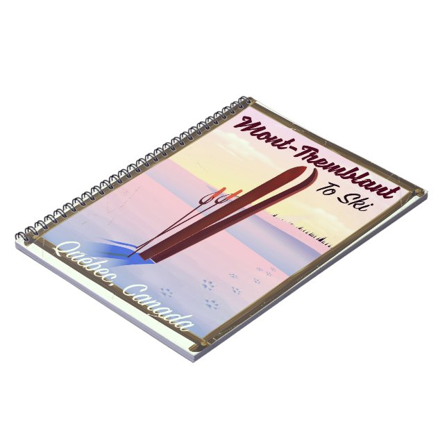 Mont-Tremblant Québec Ski poster. Spiral Notebook (Left Side)