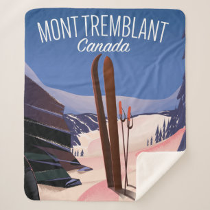 Mont Tremblant Ski Canada Sherpa Blanket