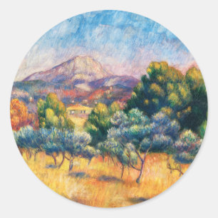 Montagne Sainte-Victoire (Paysage) Renoir Classic Round Sticker