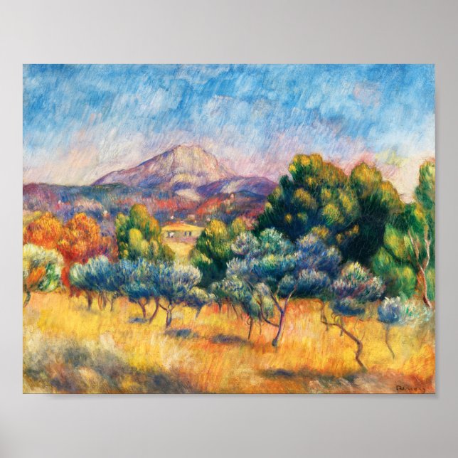 Montagne Sainte-Victoire (Paysage) Renoir Poster (Front)