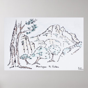 Montagne Sainte-Victoire   South of France Poster