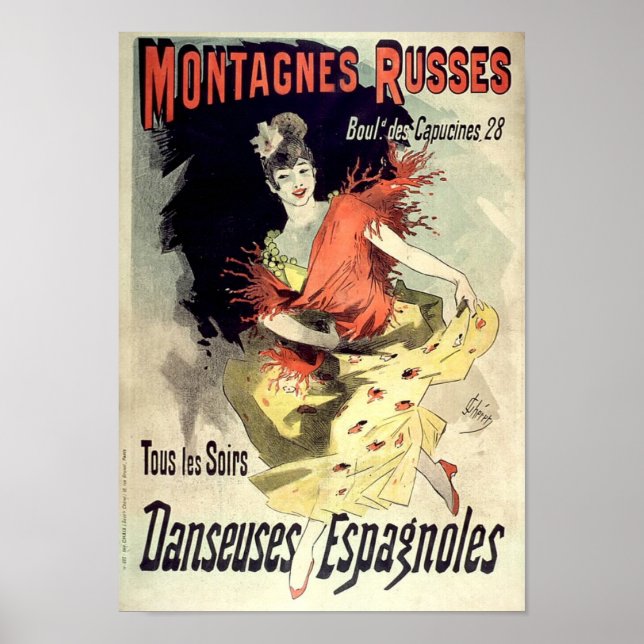 Montagnes Russes 1889 Vintage French Advertising Poster (Front)