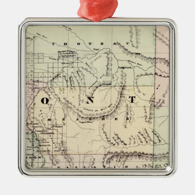 Montana 2 metal tree decoration (Front)