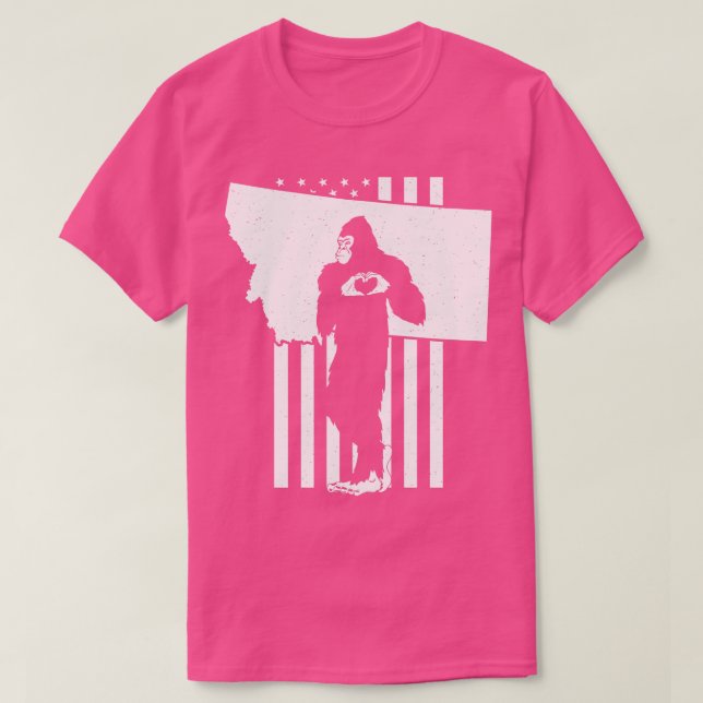 Montana American Flag T-Shirt (Design Front)