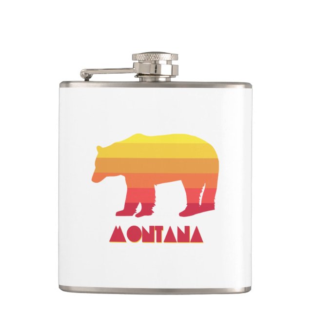 Montana Bear Hip Flask (Front)