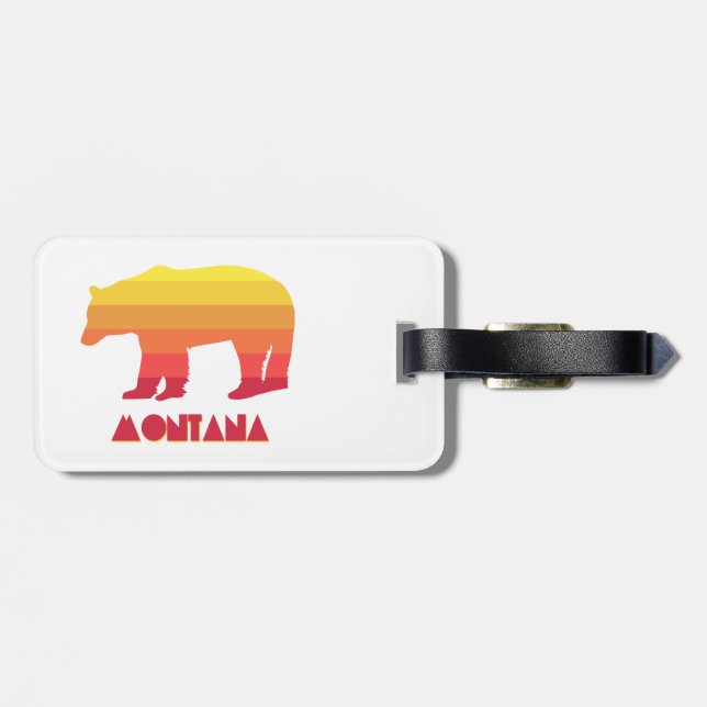 Montana Bear Luggage Tag (Back Horizontal)