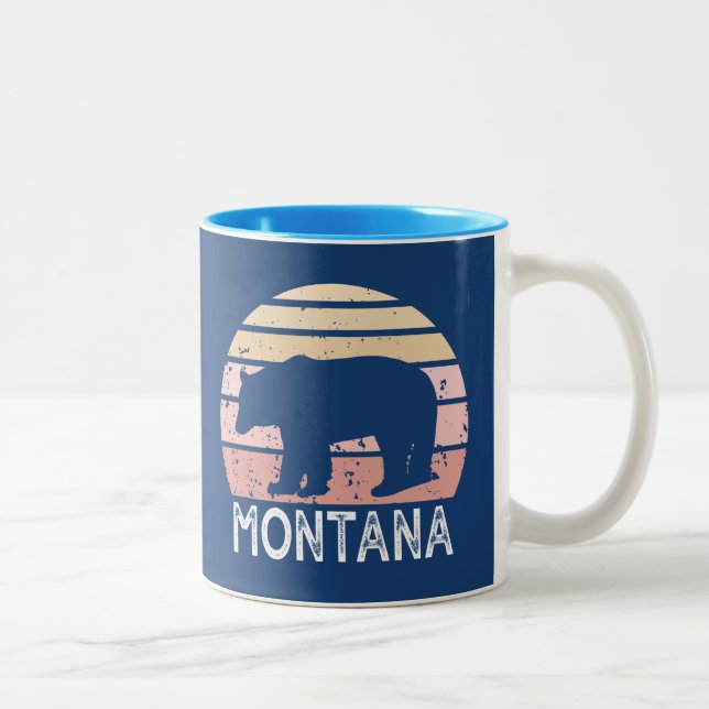 Montana Bear Two-Tone Coffee Mug (Right)