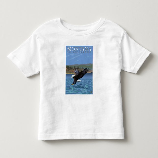 Montana -- Big Sky CountryDiving Eagle Toddler T-Shirt (Front)