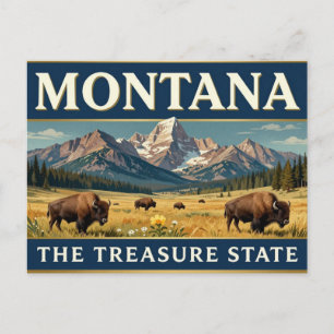 MONTANA Big Sky Mountain Heritage Postcard