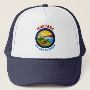 MONTANA BIG SKY STATE FLAG TRUCKER HAT