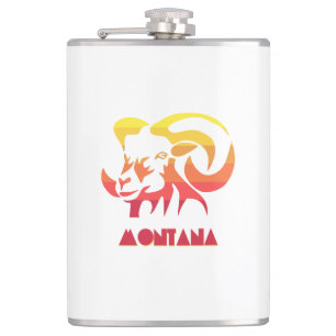 Montana Bighorn Hip Flask