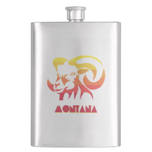 Montana Bighorn Hip Flask