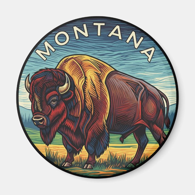 Montana Bison Magnet (Front)