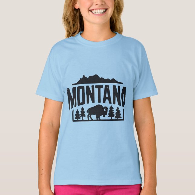 Montana Bison wilderness  T-Shirt (Front)