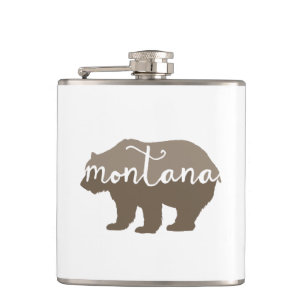 Montana brown bear flask
