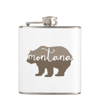 Montana brown bear flask