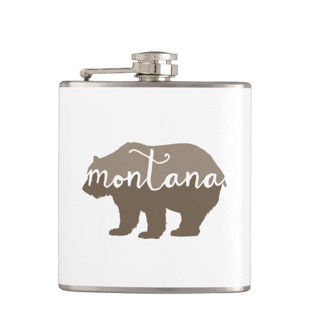 Montana brown bear flask (Front)