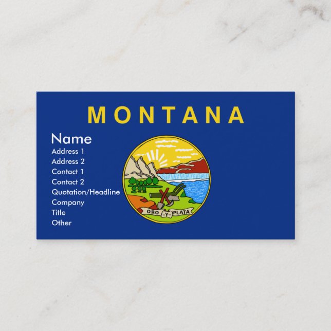 MONTANA Business Cards (Front)