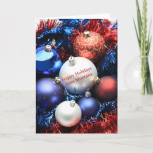 Montana   Christmas Card, state specific Holiday Card
