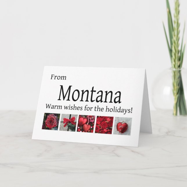 Montana Christmas Card with ornaments (Front)