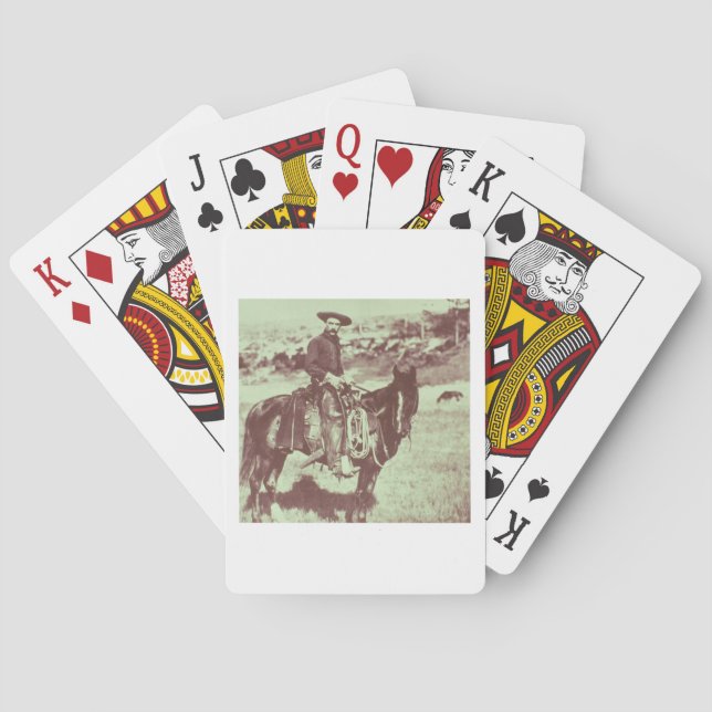 Montana Cowboy, c.1880 (b/w photo) Playing Cards (Back)