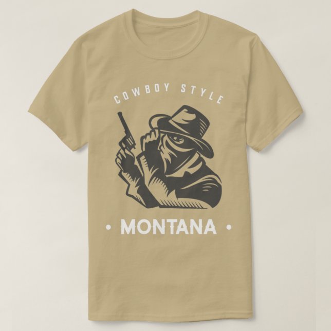 Montana Cowboy  T-Shirt (Design Front)