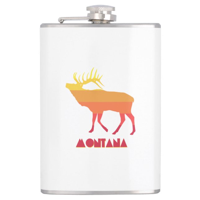 Montana Elk Hip Flask (Front)