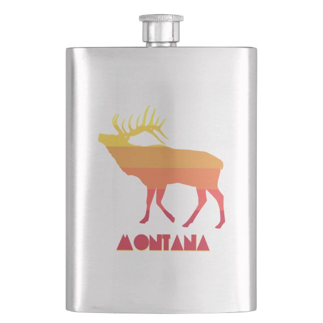 Montana Elk Hip Flask (Front)