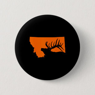 Montana Elk Hunting  6 Cm Round Badge