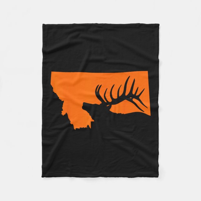 Montana Elk Hunting  Fleece Blanket (Front)