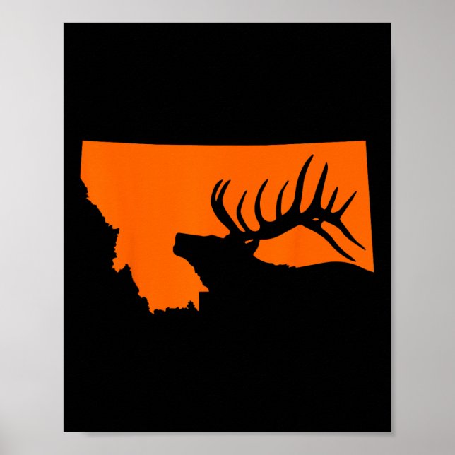 Montana Elk Hunting  Poster (Front)